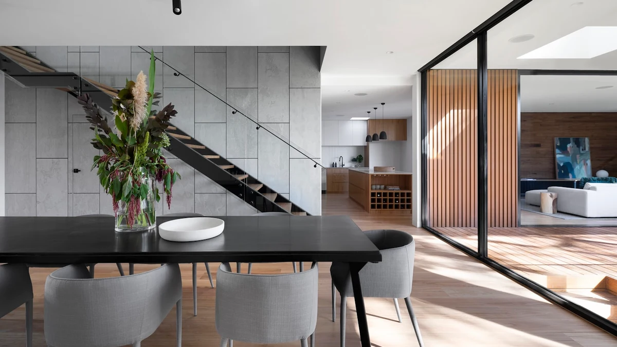 Wide View of Living & Dining Area